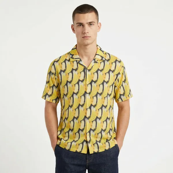 Banana_Yellow_Breathable_Poly_Banana_Breeze_Short_Sleeve_Shirt_For_Men