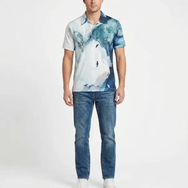 Ocean_Mist_Blue_Poly_Lycra_Aerial_Drift_Polo_For_Men