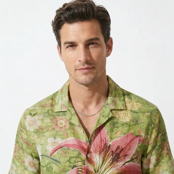 Tiger_Bloom_Breathable_Poly_Jungle_Olive_Short_Sleeve_Shirt_For_Men