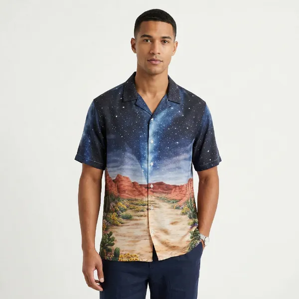 Desert_Night_Breathable_Poly_Star_Desert_Landscape_Short_Sleeve_Shirt_For_Men