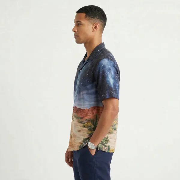 Desert_Night_Breathable_Poly_Star_Desert_Landscape_Short_Sleeve_Shirt_For_Men