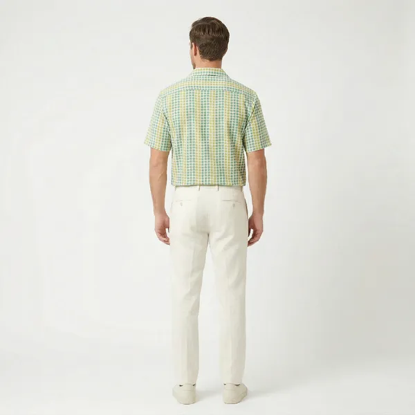 Mint_Lime_Breathable_Poly_Retro_Dot_Short_Sleeve_Shirt_For_Men