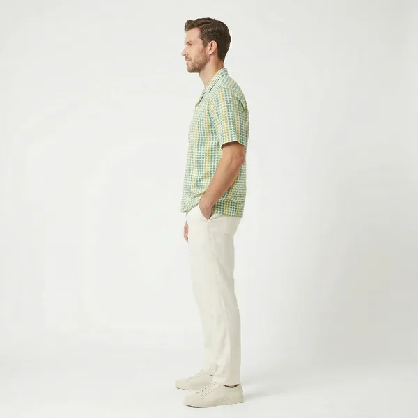 Mint_Lime_Breathable_Poly_Retro_Dot_Short_Sleeve_Shirt_For_Men