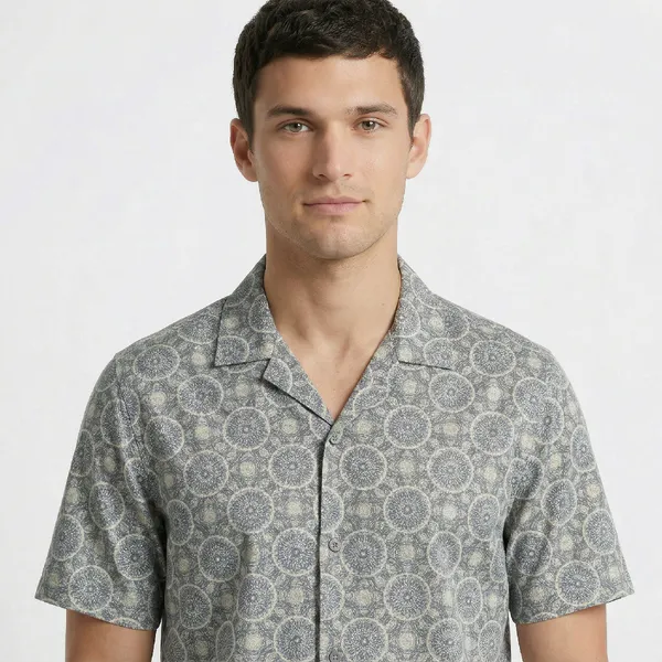 Grey_Breathable_Poly_Mandala_Short_Sleeve_Shirt_For_Men