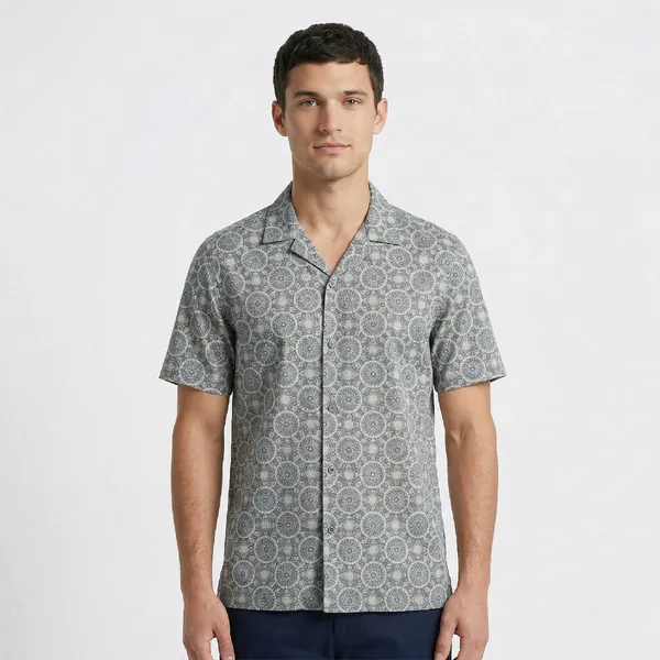 Grey_Breathable_Poly_Mandala_Short_Sleeve_Shirt_For_Men