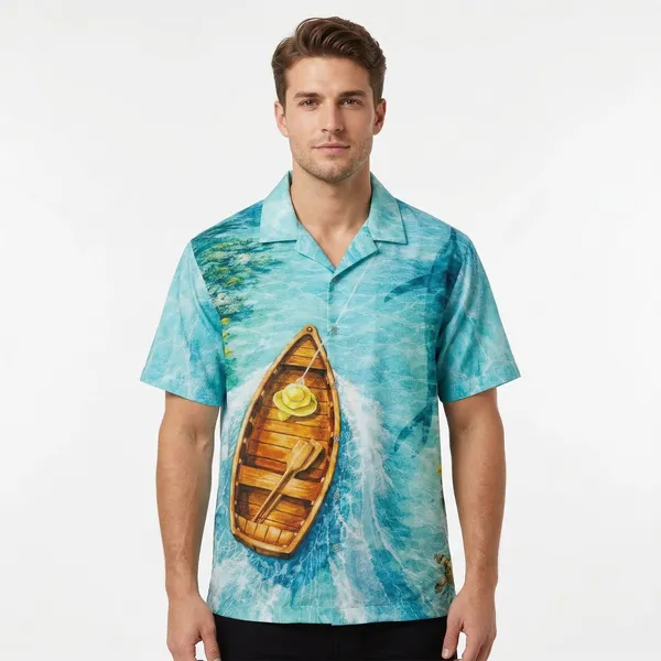 Turquoise_Lagoon_Breathable_Poly_Ocean_Boat_Short_Sleeve_Shirt_For_Men