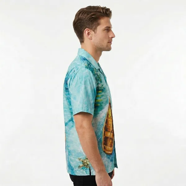 Turquoise_Lagoon_Breathable_Poly_Ocean_Boat_Short_Sleeve_Shirt_For_Men