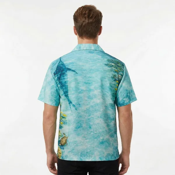 Turquoise_Lagoon_Breathable_Poly_Ocean_Boat_Short_Sleeve_Shirt_For_Men