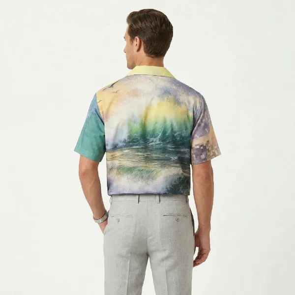 Golden_Breathable_Poly_Gwadis_Golden_Horizon_Ocean_Short_Sleeve_Shirt_For_Men