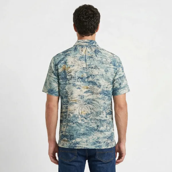 Ocean_Mist_Blue_Breathable_Poly_Tropical_Short_Sleeve_Shirt_For_Men