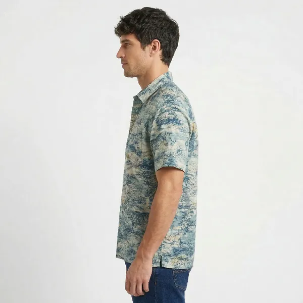 Ocean_Mist_Blue_Breathable_Poly_Tropical_Short_Sleeve_Shirt_For_Men