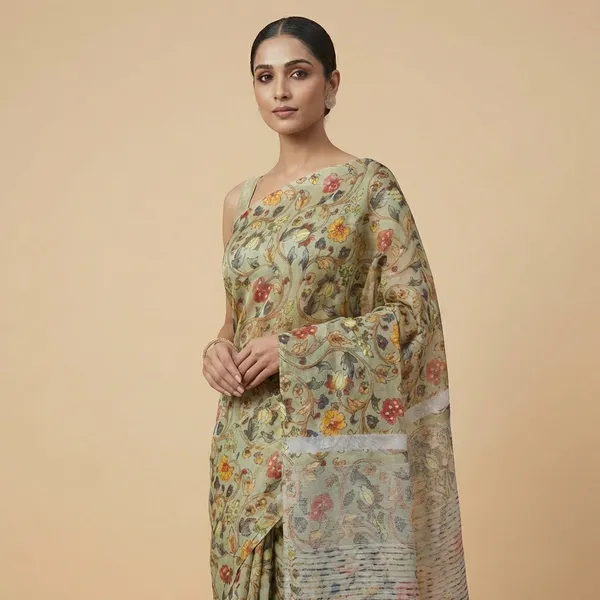 Printed_Floral_Saree_With_Blouse_Piece
