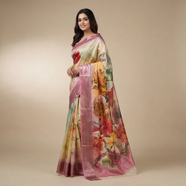 Multicolor_Digital_Print_Satin_Silk_Saree_With_Floral_Design