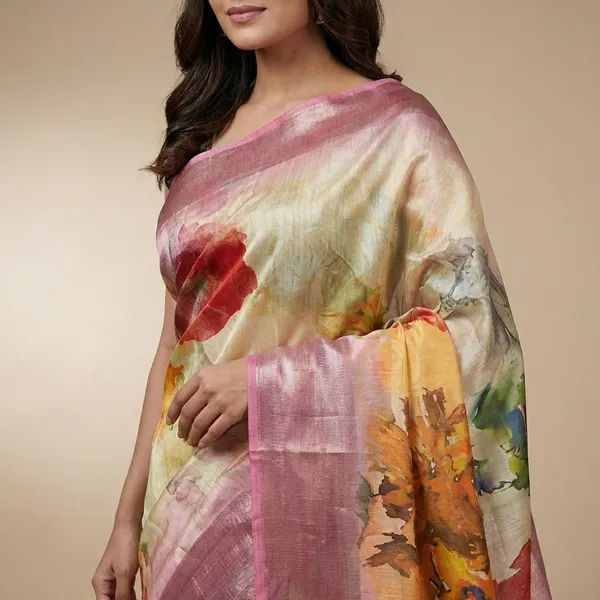 Multicolor_Digital_Print_Satin_Silk_Saree_With_Floral_Design