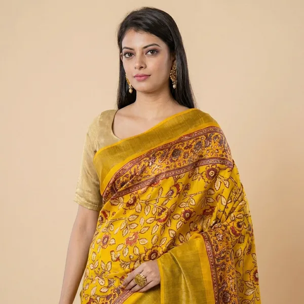 Mustard_Yellow_Baluchari_Silk_Saree_With_Traditional_Woven_Motifs