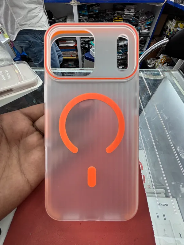 Oranage_And_Transparent_Durable_Shock_Absorbing_Plastic_Premium_Back_Cover_For_Iphone_17_Pro_Max