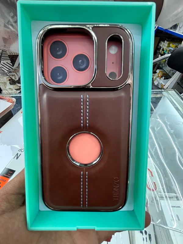 Brown_Leather_Finish_Premium_Back_Cover_With_Ring_Holder_For_Iphone