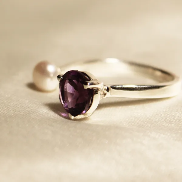 Between_Us_Pearl_And_Amethyst_925_Silver_Rings_For_Women