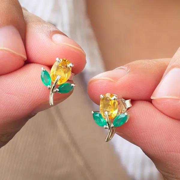 Vriksha_Noor_Studs_925_Silver_Earrings_For_Women