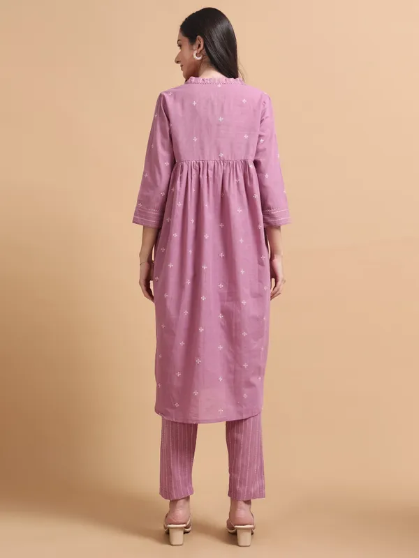 Dusty_Pink_Embroidered_Kurta_And_Pant_Set_For_Women