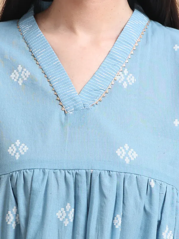 Light_Blue_Embroidered_Kurta_With_Pants_Set_For_Women