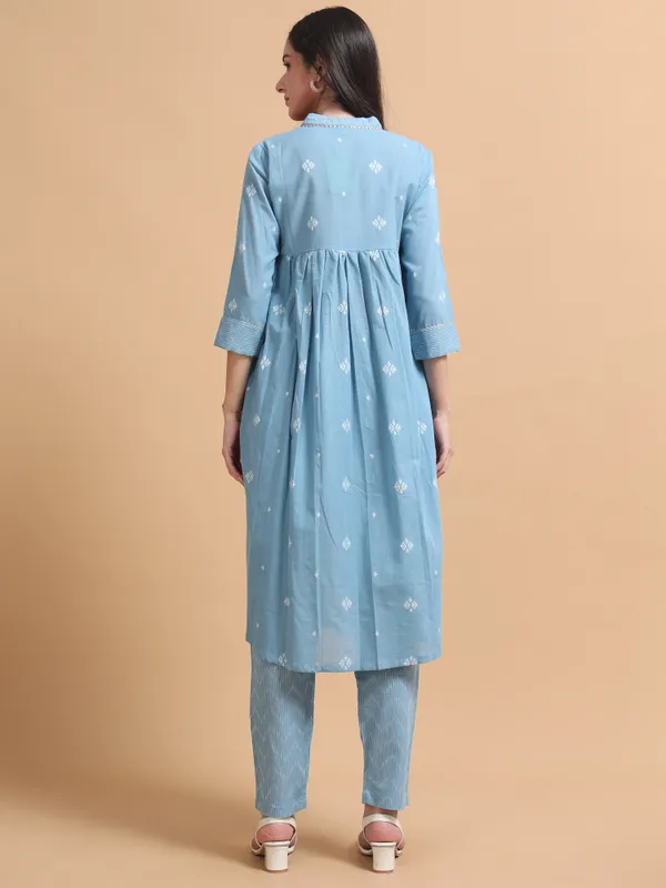 Light_Blue_Embroidered_Kurta_With_Pants_Set_For_Women