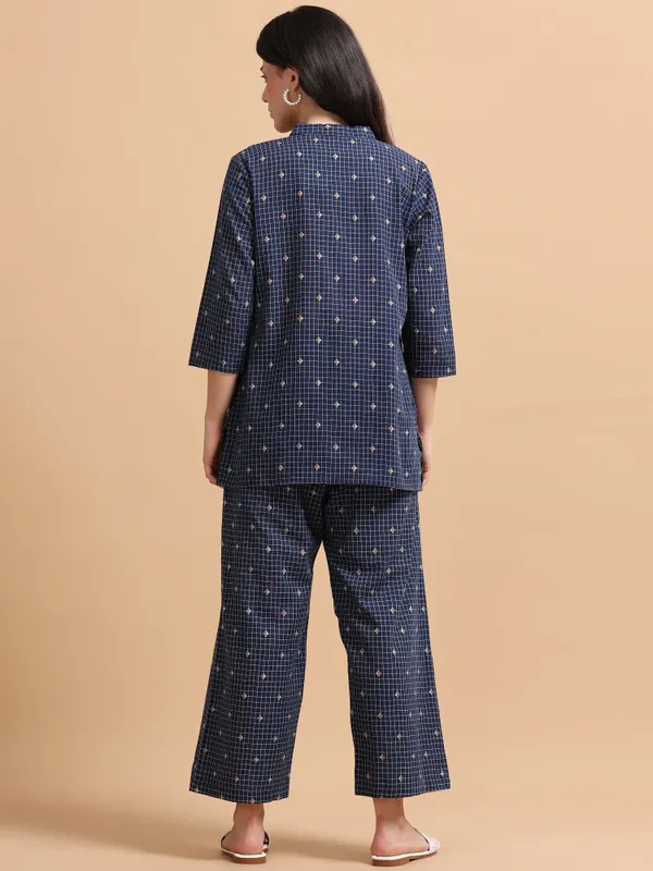 Navy_Blue_Checkered_Co-Ord_Set_For_Women