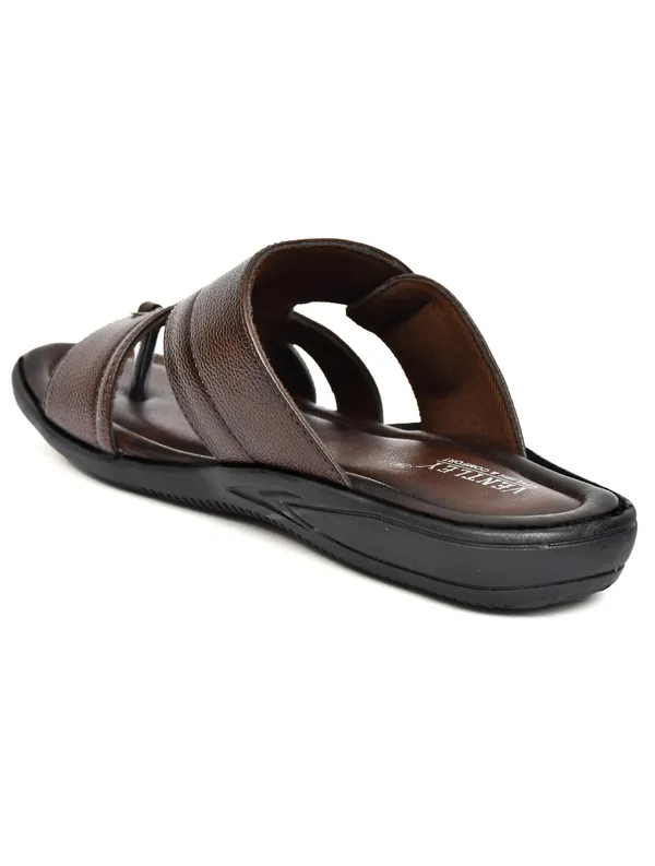 Dark_Brown_Synthetic_Leather_Dual_Strap_Sandals_For_Men