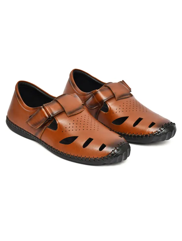 Brown_Synthetic_Leather_Closed_Toe_Adjustable_Strap_Sandals_For_Men