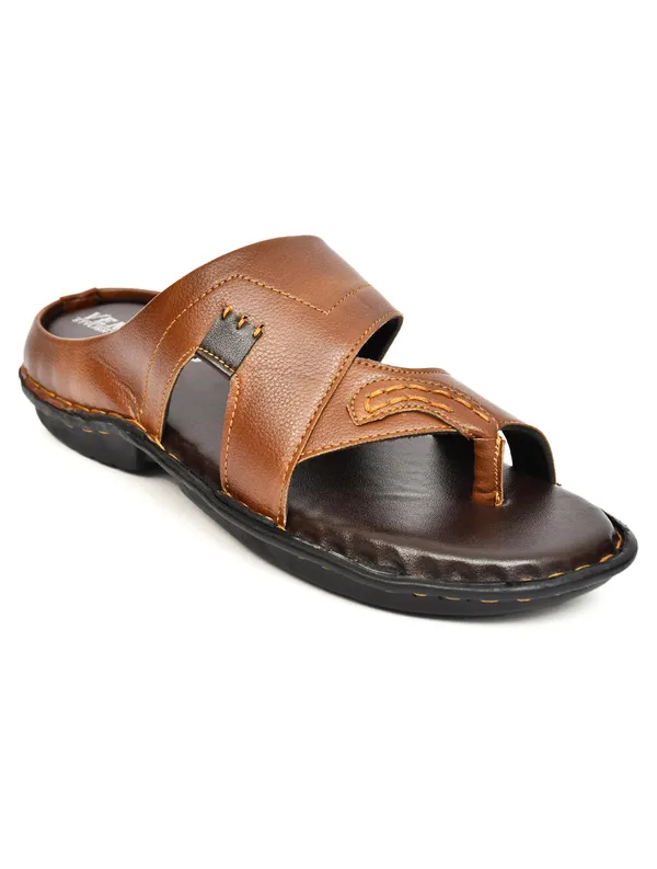Tan_Brown_Synthetic_Leather_Adjustable_Buckle_Strap_Sandals_For_Men