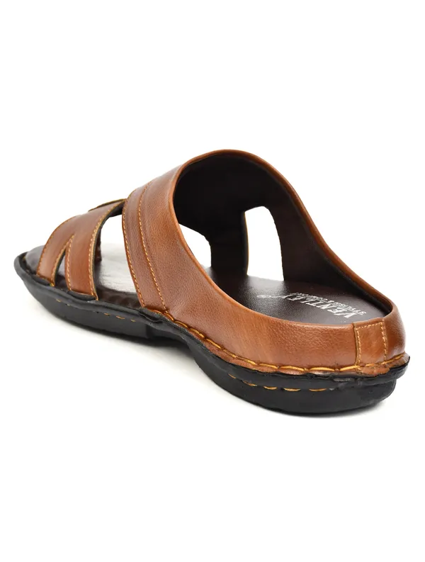 Tan_Brown_Synthetic_Leather_Adjustable_Buckle_Strap_Sandals_For_Men
