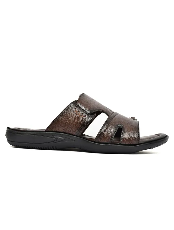 Dark_Brown_Synthetic_Leather_Dual_Strap_Sandals_For_Men
