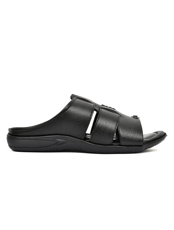 Black_Synthetic_Leather_Dual_Strap_Sandals_For_Men
