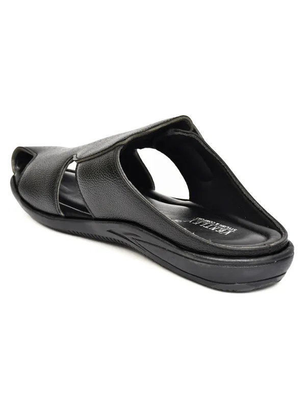 Black_Synthetic_Leather_Open_Toe_Adjustable_Strap_Sandals_For_Men