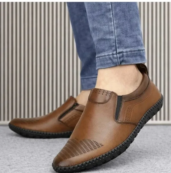 Tan_Synthetic_Leather_Shoes_For_Men
