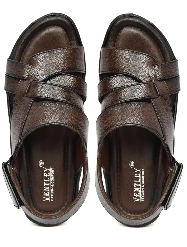 Dark_Brown_Synthetic_Leather_Multi_Strap_Sandals_For_Men