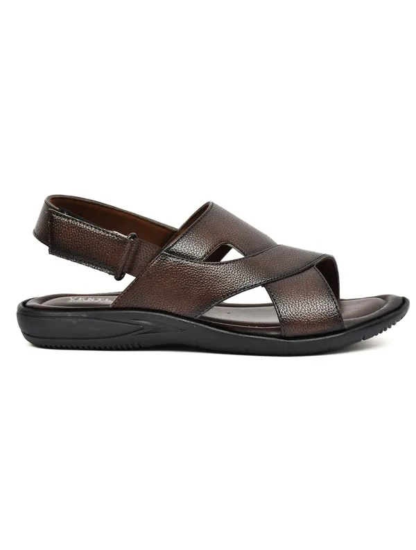 Dark_Brown_Synthetic_Leather_Cross_Strap_Sandals_For_Men