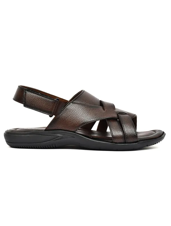 Dark_Brown_Synthetic_Leather_Multi_Strap_Sandals_For_Men
