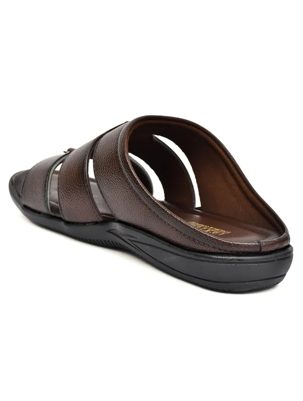 Dark_Brown_Synthetic_Leather_Open_Toe_Slide_Sandals_For_Men