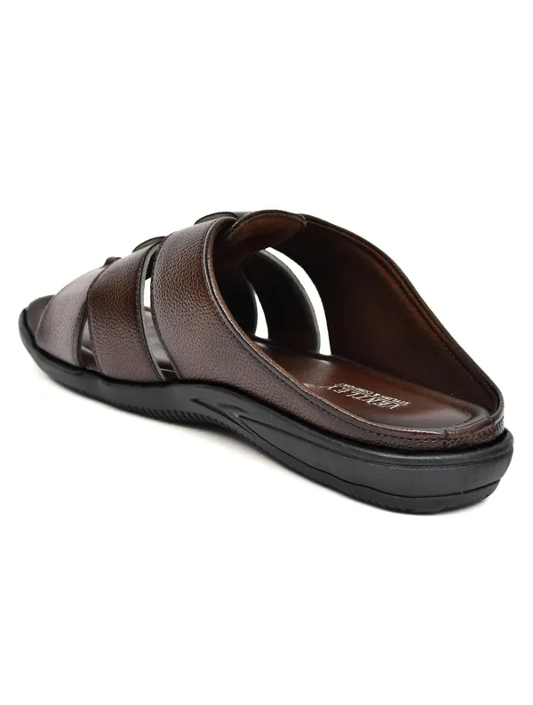 Dark_Brown_Synthetic_Leather_Dual_Strap_Sandals_For_Men