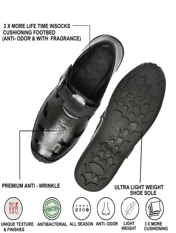 Black_Synthetic_Leather_Closed_Toe_Sandals_For_Men