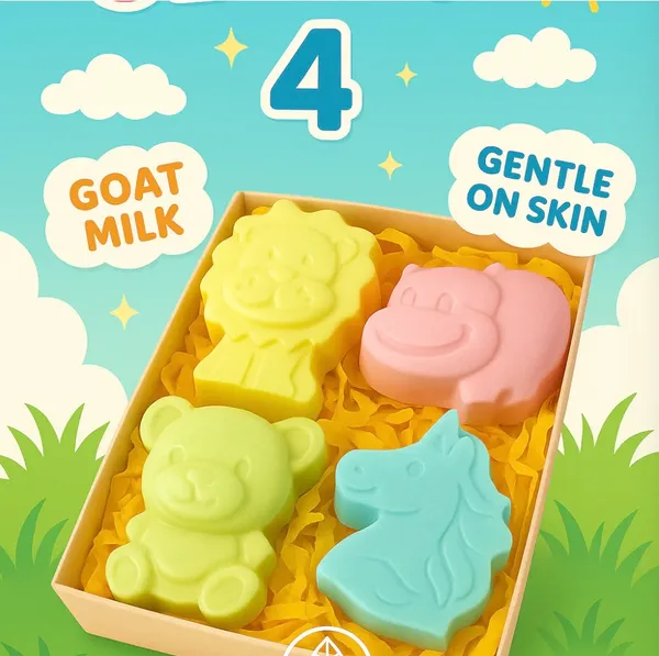 Gentle_Goat_Milk_Soap_Set_-_Pack_Of_4_Animal-Shaped_Soaps_For_Kids