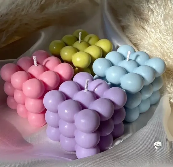 Bubble_Candle_Set_-_Pastel_Multicolor_(Pack_Of_4)