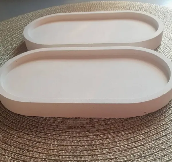 Oval_Serving_Tray_Set_Of_2_-_Pink_And_White