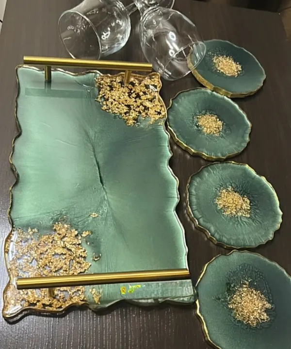 Luxury_Teal_Resin_Serving_Tray_Set_With_Gold_Foil_Accents_And_Coasters