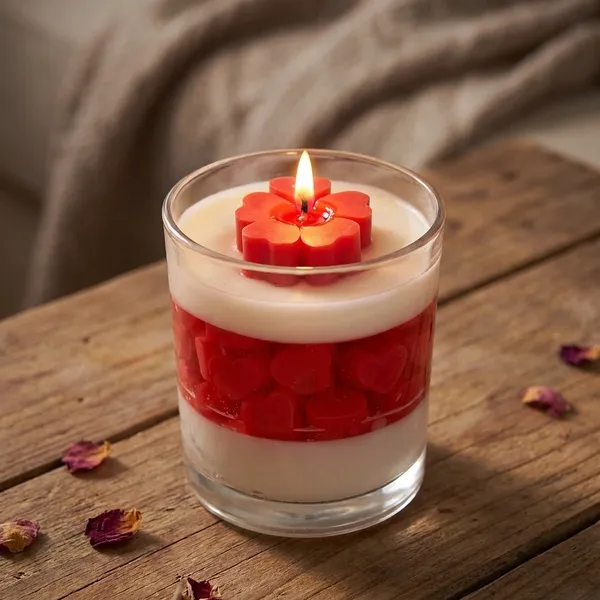Layered_Red_Heart_Jelly_Dessert_Cup_With_Creamy_White_Layers_Candle