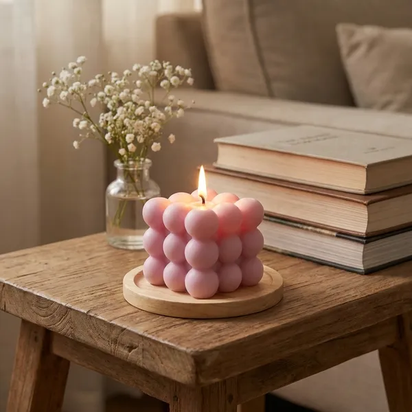 Decorative_Bubble_Candles_Set_-_Pink_And_Cream