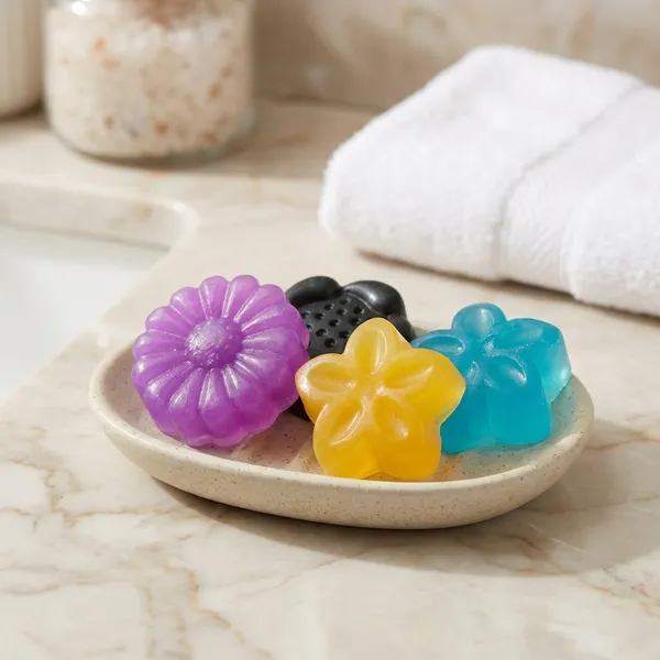Handcrafted_Decorative_Flower-Shaped_Soap_Set_Of_4