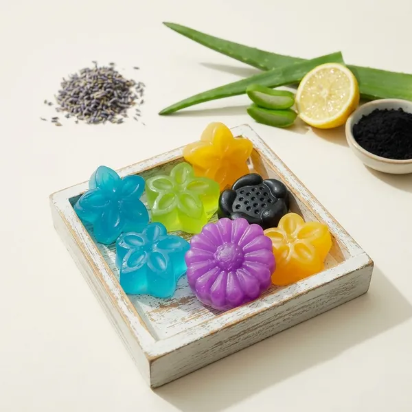 Handcrafted_Decorative_Flower-Shaped_Soap_Set_Of_4