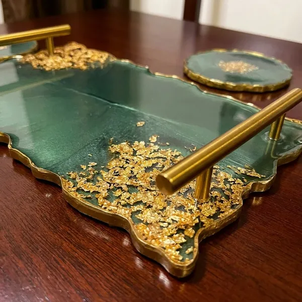 Luxury_Teal_Resin_Serving_Tray_Set_With_Gold_Foil_Accents_And_Coasters